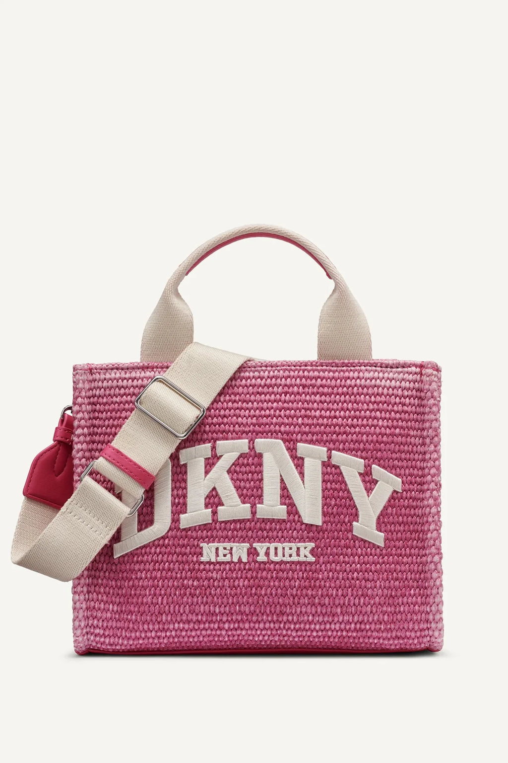HADLEE SMALL STRAW LOGO TOTE