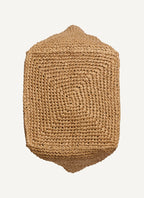 DKNY PALOMA CROCHET STRAW LOGO TOTE