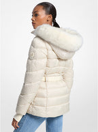 Michael kors with logo belt and fur hoodie