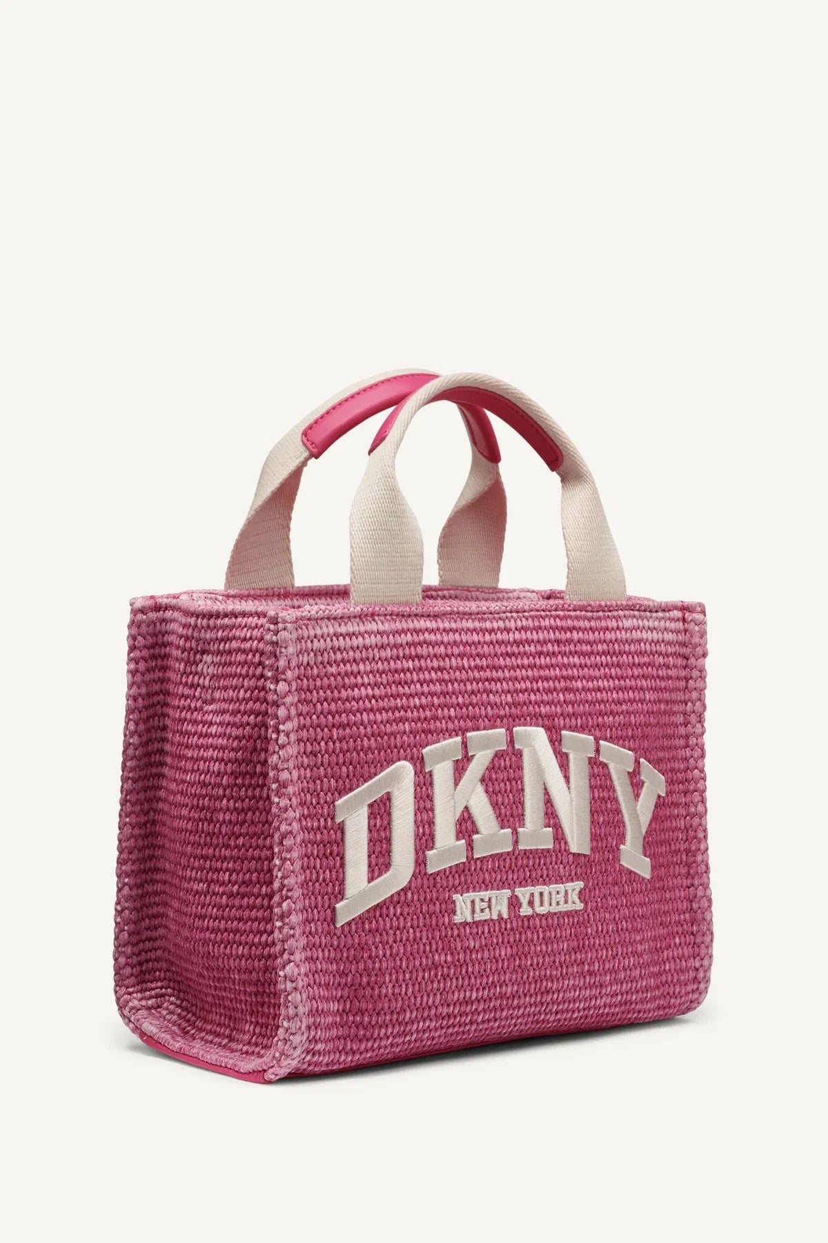 HADLEE SMALL STRAW LOGO TOTE