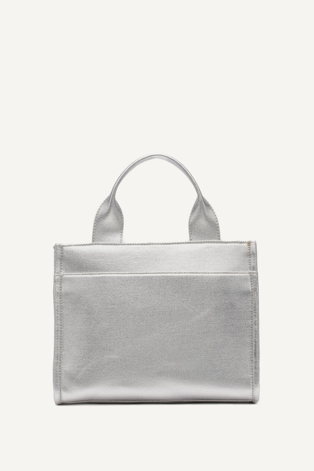 HADLEE SMALL METALLIC LOGO-EMBOSSED TOTE